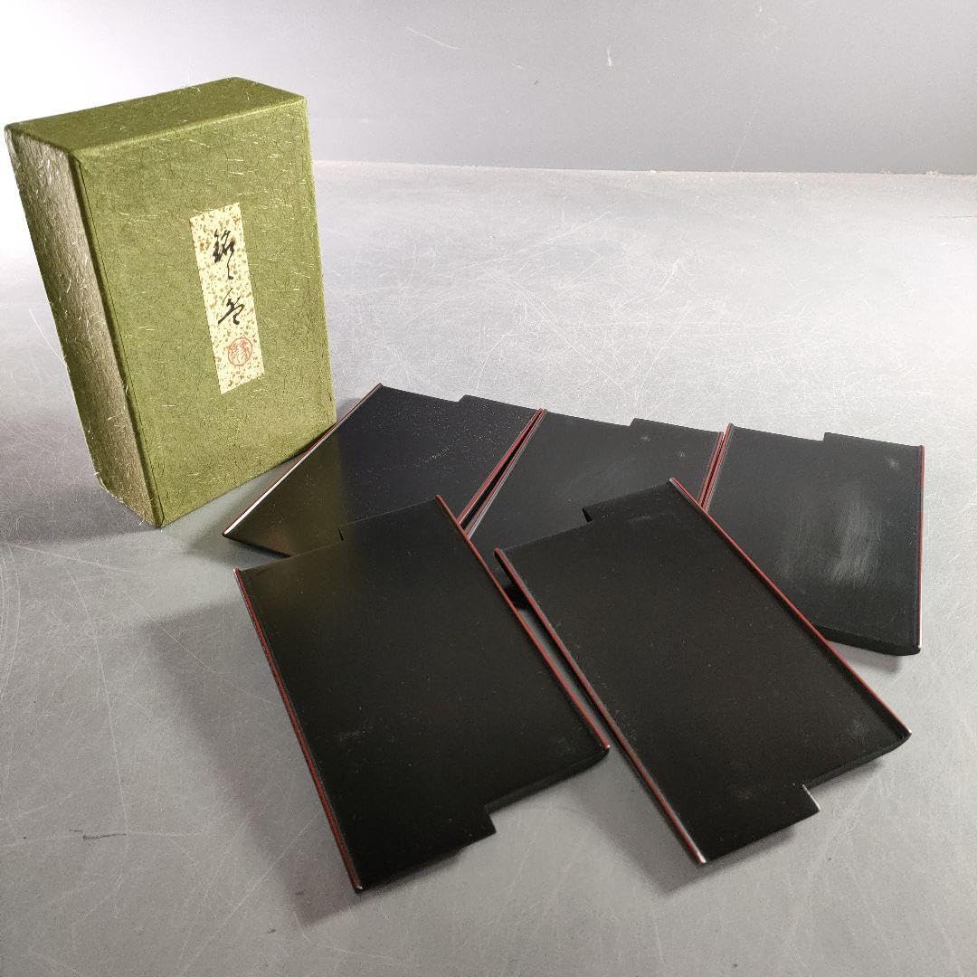 人気，爆買い ◇九代 西村彦兵衛 象彦 茶托 5客 漆塗 うるし